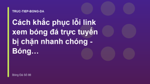 Read more about the article Cách khắc phục lỗi link xem bóng đá trực tuyến bị chặn nhanh chóng – Bóng Đá Số 88